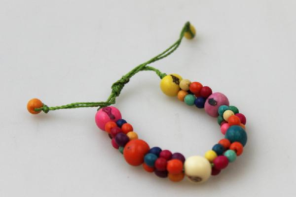 Armband Tagua kleine kleurige kraaltjes - Ecuador