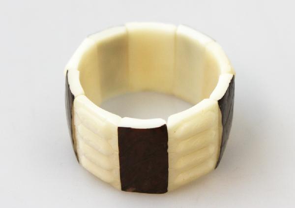 Armband tagua breed 3cm- Ecuador