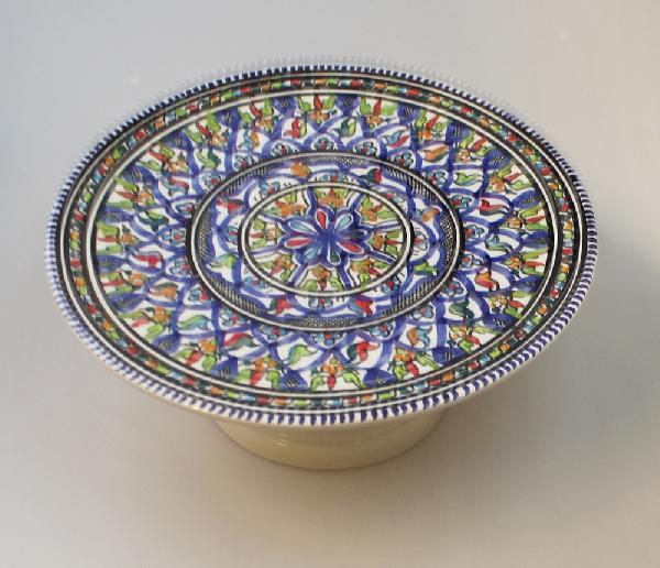 Plateau D 25cm beschilderd aardewerk - Tunesie