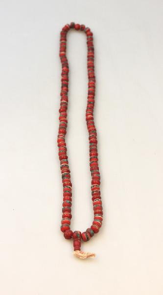 Gebedsketting Mala, tibetaans S rood, gebedssnoer - Nepal