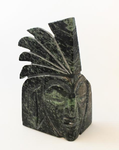 Hoofd Indiaan Jade 20 cm - Guatemala