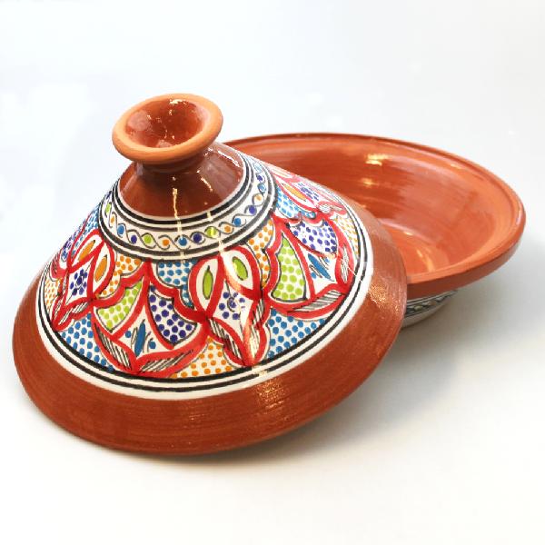 Tajine 25cm aardewerk beschilderd motief - Tunesie