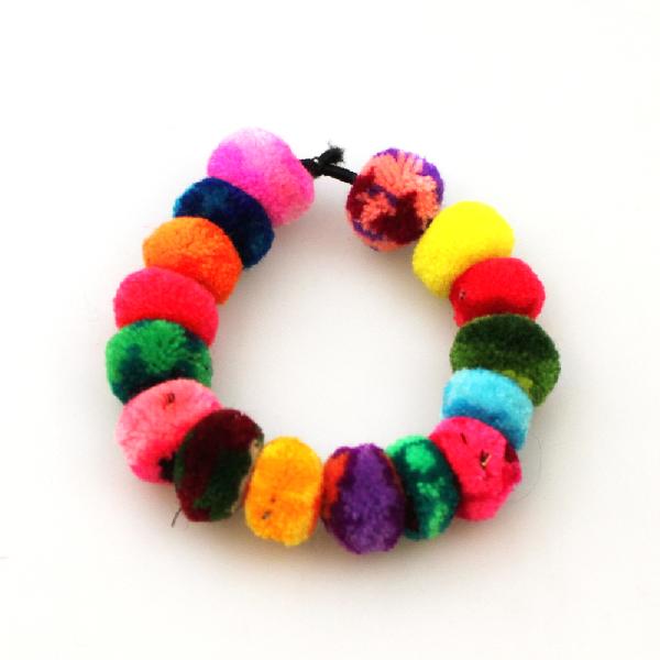 Armband bolletjes regenboog - Peru