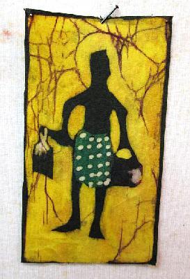 Wandkleed batik 9x15cm Kirita Kam Art Arusha - Tanzania